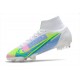 Nike Mercurial Superfly VIII Elite DF FG Blanc Bleu