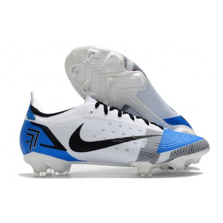 Nike Mercurial Vapor 14 Elite FG Blanc Bleu Noir