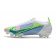 Nike Mercurial Vapor 14 Elite FG Blanc Bleu Vert