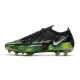 Nike Phantom GT II Elite FG Noir Platine Métallique Vert Strike