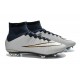 Coupe du Monde 2015 Chaussures Mercurial Superfly IV FG Nouvelle Argent Blanc Hyper Turquoise Noir