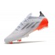 adidas X Speedflow.1 FG Crampons Blanc Acier Métallique Rouge Solaire