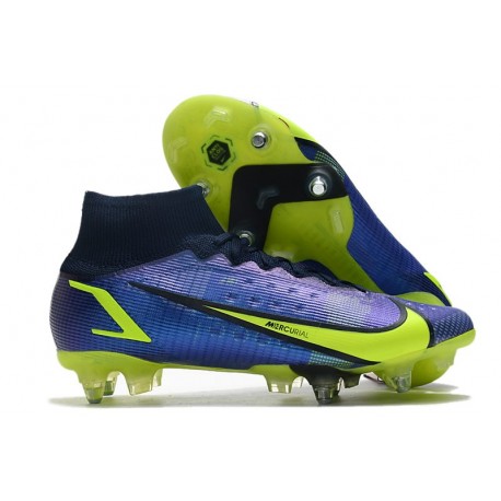 Nike Mercurial Superfly VIII Elite SG-Pro Sapphire Volt Bleu