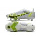 Nike Mercurial Vapor 14 Elite SG-Pro Blanc Noir Métallique Argent Volt