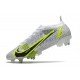 Nike Mercurial Vapor 14 Elite SG-Pro Blanc Noir Métallique Argent Volt