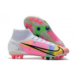 Nike Mercurial Superfly 8 Elite DF AG Blanc Multicolore