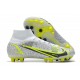 Nike Mercurial Superfly 8 Elite DF AG Silver Safari - Blanc Noir Argenté Jaune Fluo