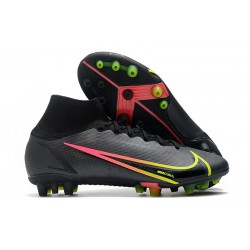 Nike Mercurial Superfly 8 Elite DF AG Black x Prism - Noir Jaune Rouge