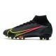 Nike Mercurial Superfly 8 Elite DF AG Black x Prism - Noir Jaune Rouge