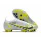 Nike Mercurial Vapor 14 Elite AG Pro Silver Safari - Blanc Noir Argenté Jaune Fluo