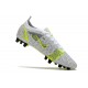 Nike Mercurial Vapor 14 Elite AG Pro Silver Safari - Blanc Noir Argenté Jaune Fluo