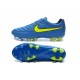 Chaussure de Football Nike Tiempo Legend V FG Pas Cher Bleu Volt Noir