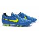 Chaussure de Football Nike Tiempo Legend V FG Pas Cher Bleu Volt Noir