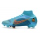 Nike Mercurial Superfly 8 Elite DF FG Bleu Chlorine Orange Laser Marina