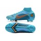 Nike Mercurial Superfly 8 Elite DF FG Bleu Chlorine Orange Laser Marina