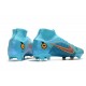 Nike Mercurial Superfly 8 Elite DF FG Bleu Chlorine Orange Laser Marina