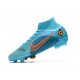 Nike Mercurial Superfly 8 Elite DF FG Bleu Chlorine Orange Laser Marina