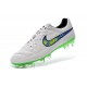 2015 Chaussures Nike Tiempo Legend V FG Homme Blanc Volt Solaire Noir