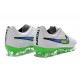 2015 Chaussures Nike Tiempo Legend V FG Homme Blanc Volt Solaire Noir