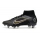 Nike Mercurial Superfly VIII Elite SG-Pro Noir Or Argent Métallique