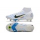 Nike Mercurial Superfly VIII Elite SG-Pro Ballon Gris Bleu Foncé