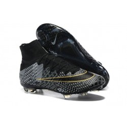 Coupe du Monde 2015 Chaussures Mercurial Superfly IV FG Nouvelle BHM Black History Month Or Blanc Noir