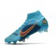 Nike Mercurial Superfly VIII Elite SG-Pro Bleu Chlorine Orange Laser Marina