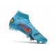 Nike Mercurial Superfly VIII Elite SG-Pro Bleu Chlorine Orange Laser Marina