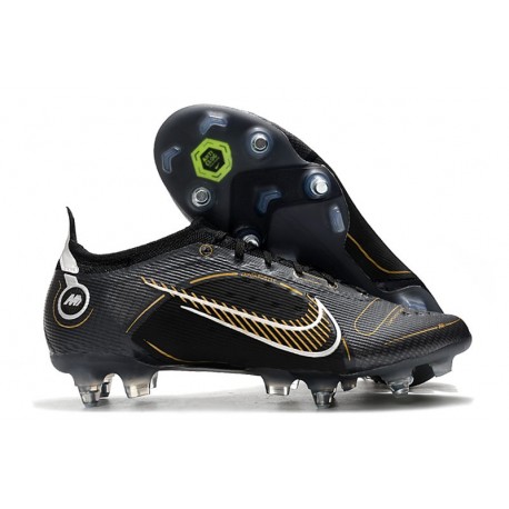 Nike Mercurial Vapor 14 Elite SG-Pro Noir Or Métallique Argent Métallique