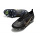 Nike Mercurial Vapor 14 Elite SG-Pro Noir Or Métallique Argent Métallique