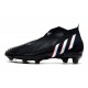 adidas Predator Edge+ FG Nouvelles Noir Blanc Rouge Vif