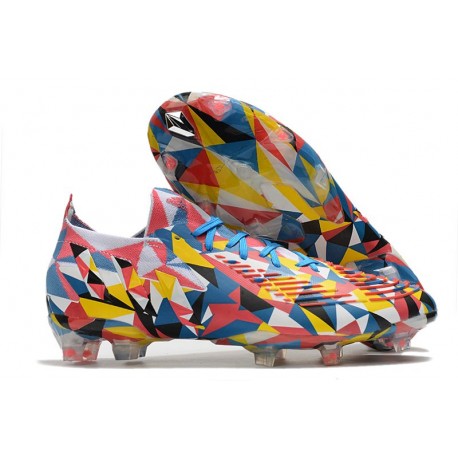 adidas Predator Edge.1 Low FG Geometric Bleu Equipe Jaune Rouge Solaire