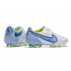 Chaussure Nike Tiempo Legend IX Elite FG Blanc Bleu