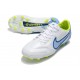 Chaussure Nike Tiempo Legend IX Elite FG Blanc Bleu