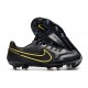 Nike Tiempo Legend IX Elite FG Noir Gris Foncé Métallique Anthracite