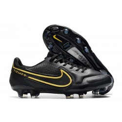 Chaussure Nike Tiempo Legend IX Elite FG Noir Gris Foncé Métallique Anthracite