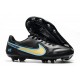 Chaussure Nike Tiempo Legend IX Elite FG Noir Or Bleu