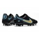 Chaussure Nike Tiempo Legend IX Elite FG Noir Or Bleu