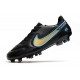 Chaussure Nike Tiempo Legend IX Elite FG Noir Or Bleu