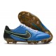 Chaussure Nike Tiempo Legend IX Elite FG Bleu Noir