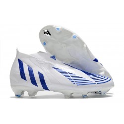 adidas Predator Edge+ FG Nouvelles Blanc Bleu Hi Res Blanc