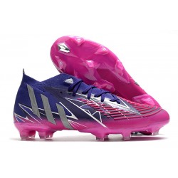 Crampons adidas Predator Edge.1 FG Violet Equipe Argent Métallique Rose Choc Equipea