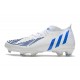 Crampons adidas Predator Edge.1 FG Blanc Bleu Hi Res Blanc