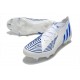 Crampons adidas Predator Edge.1 FG Blanc Bleu Hi Res Blanc