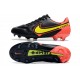 Chaussure Nike Tiempo Legend IX Elite FG Noir Jaune Rouge