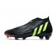 adidas Predator Edge+ FG Nouvelles Noir Vert