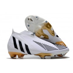 adidas Predator Edge+ FG Nouvelles Blanc Or Noir