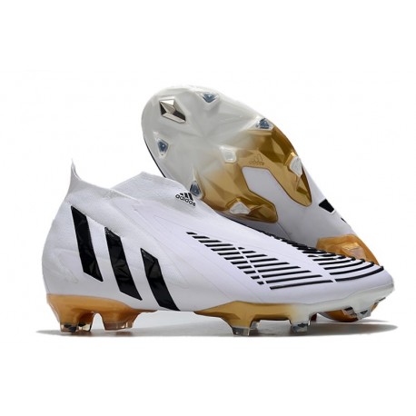 adidas Predator Edge+ FG Nouvelles Blanc Or Noir