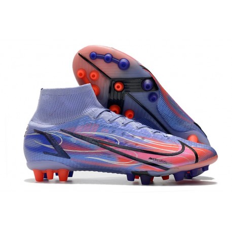 Nike Mercurial Superfly 8 Elite DF AG Mbappé Chardon Clair Argent Métallique