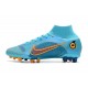 Nike Mercurial Superfly 8 Elite DF AG Bleu Chlorine Orange Laser Marina